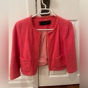 Zara pink tweed jacket